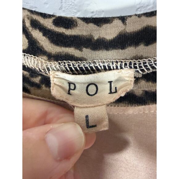 NWOT POL Blush Pink Hi Low Pocket Top Rayon Blend Large - Picture 6 of 11